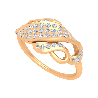 Royal Beautiful Diamond Band In 925 Sterling Silver - Nine