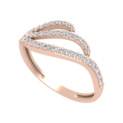 Royal Diamond Band In 925 Sterling Silver - One
