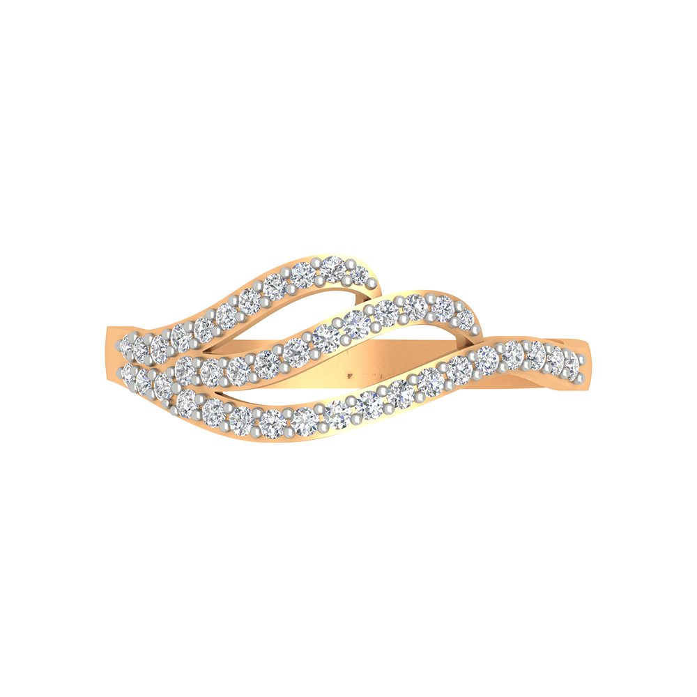Royal Diamond Band In 925 Sterling Silver - Ten