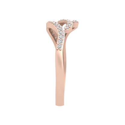 Royal Diamond Band In 925 Sterling Silver - Three