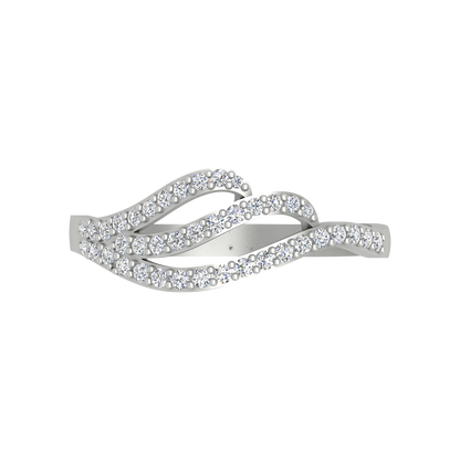 Royal Diamond Band In 925 Sterling Silver - Six