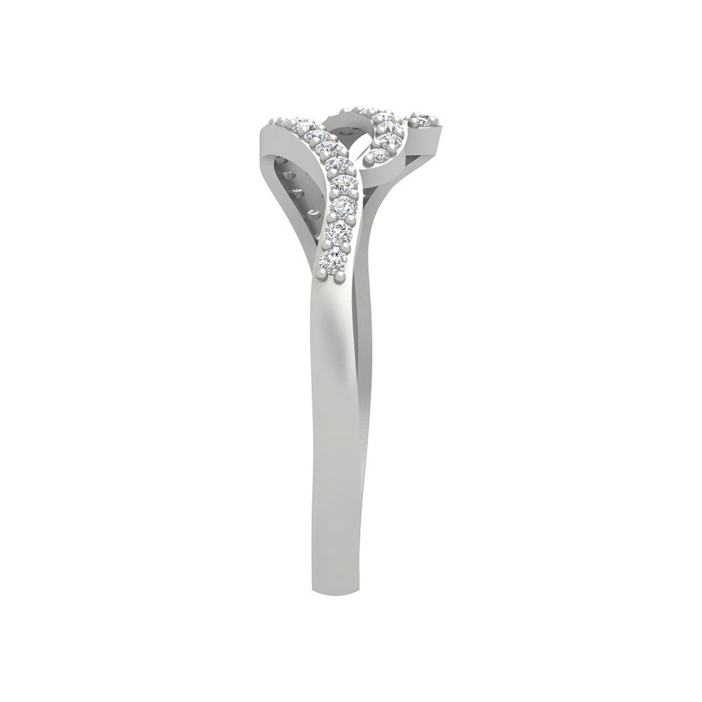 Royal Diamond Band In 925 Sterling Silver - Seven