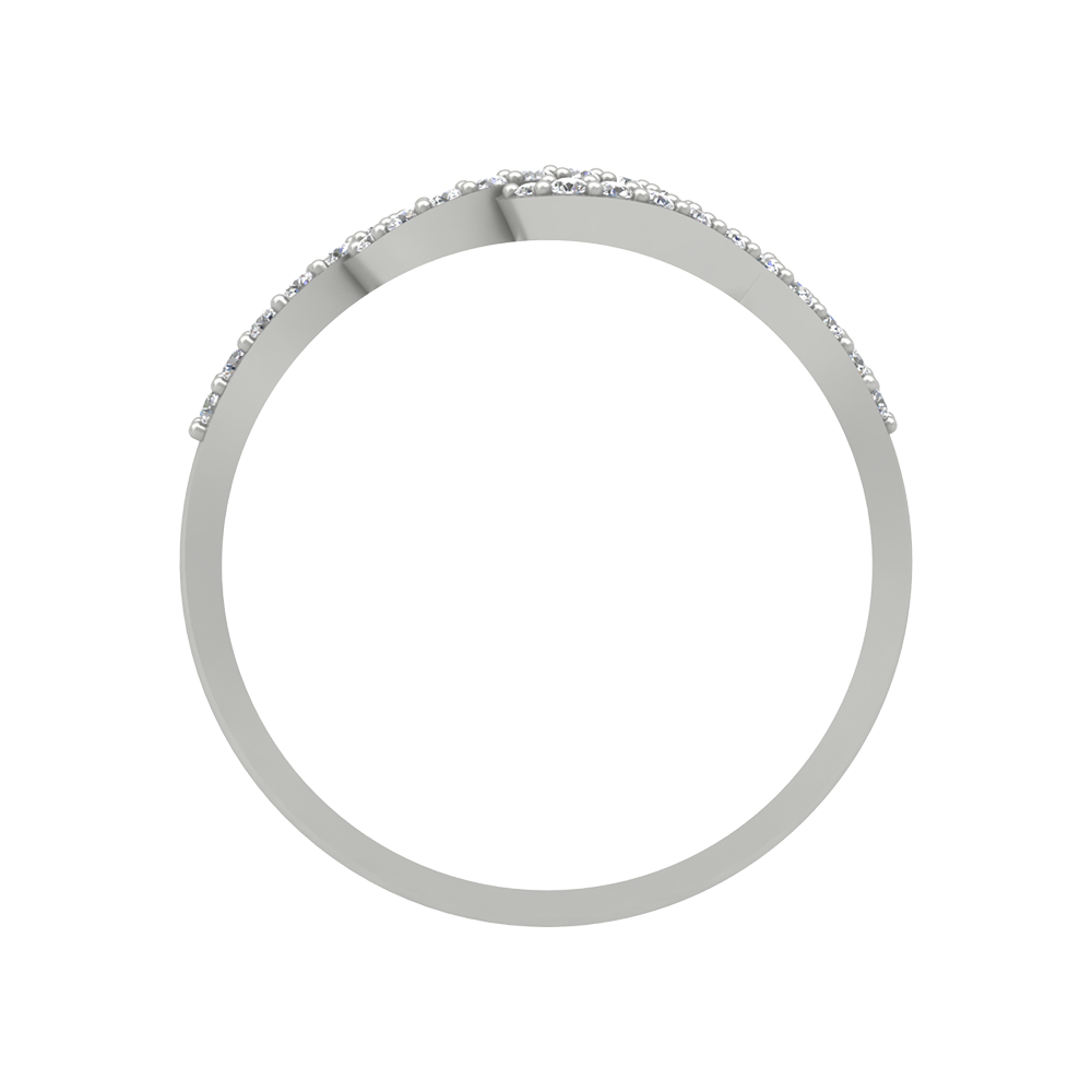 Royal Diamond Band In 925 Sterling Silver - Eight