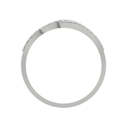 Royal Diamond Band In 925 Sterling Silver - Eight