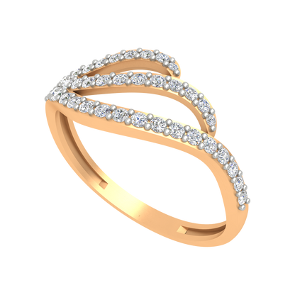 Royal Diamond Band In 925 Sterling Silver - Nine