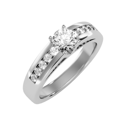 Royal Solitaire Ring In 925 Sterling Silver - Five