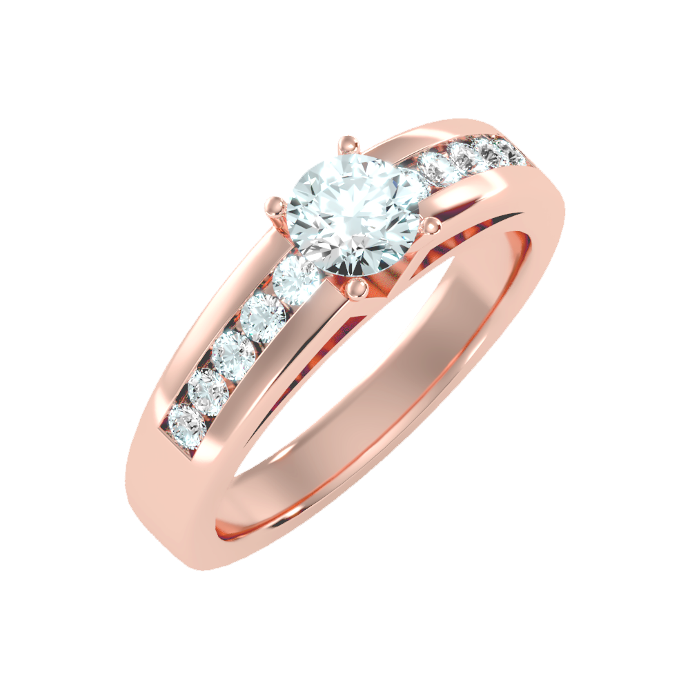 Royal Solitaire Ring In 925 Sterling Silver - Nine