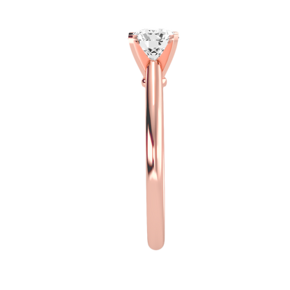 3 Ct Round Moissanite Cathedral Solitaire Engagement Ring In 925 Sterling Silver - Eight