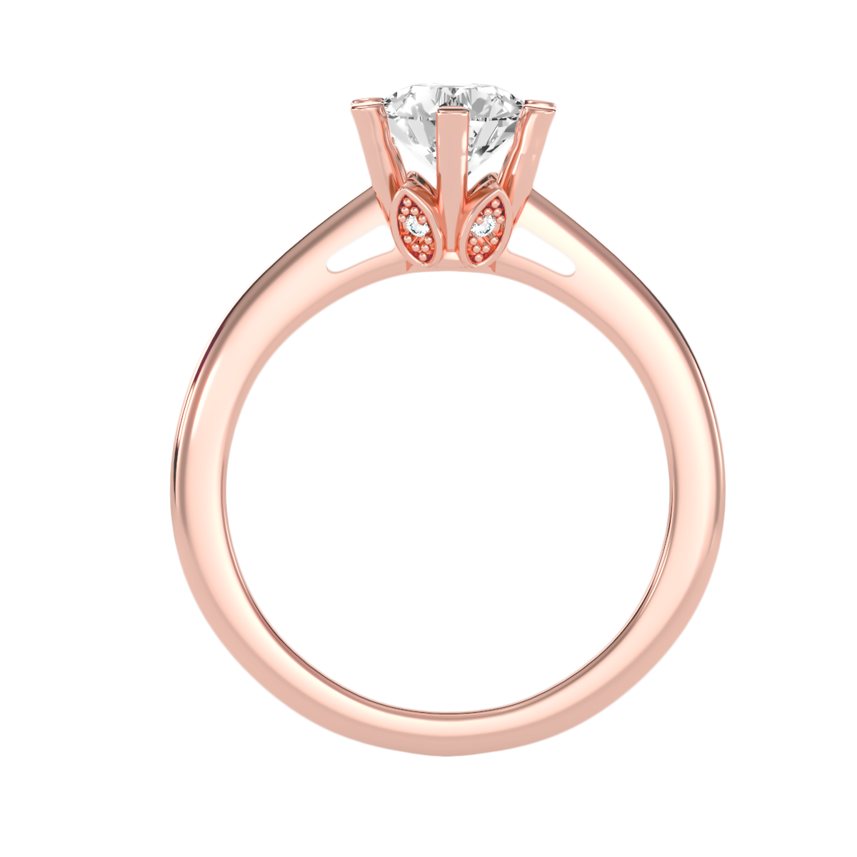 2 Ct. Classic Six Prong Solitaire Moissanite Engagement Ring In 925 Sterling Silver - Four