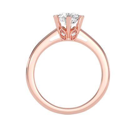 2 Ct. Classic Six Prong Solitaire Moissanite Engagement Ring In 925 Sterling Silver - Four