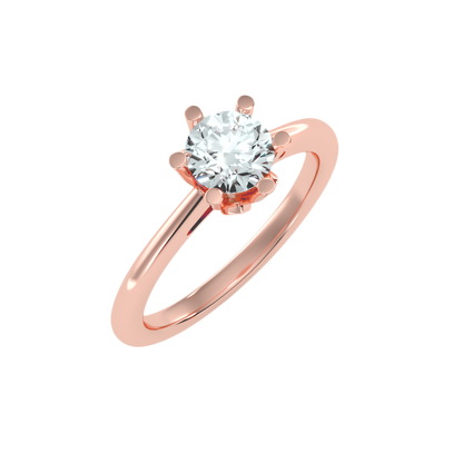 3 Ct Classic 6 Prong Solitaire Moissanite Engagement Ring In 925 Sterling Silver - Three