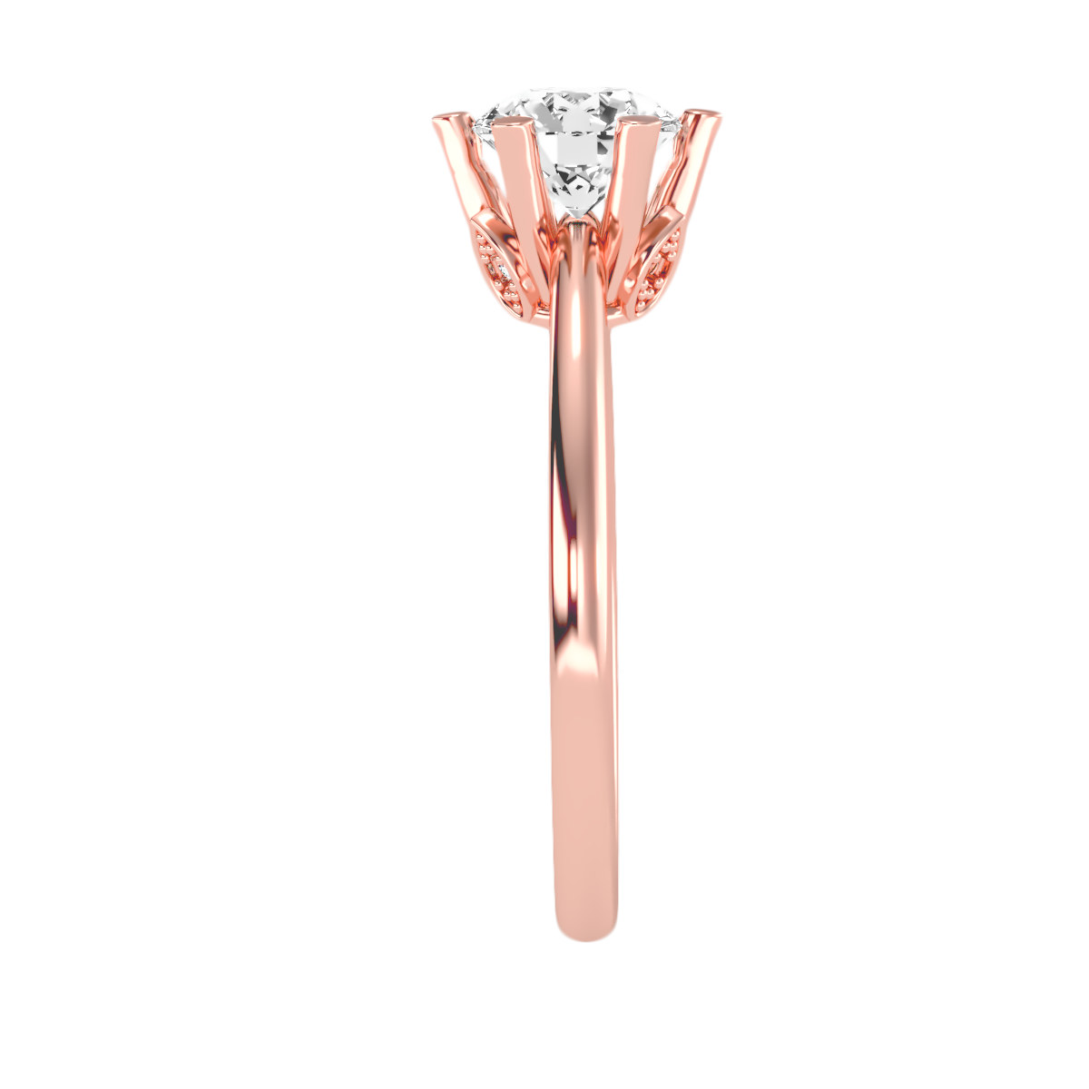 3 Ct Classic 6 Prong Solitaire Moissanite Engagement Ring In 925 Sterling Silver - Five