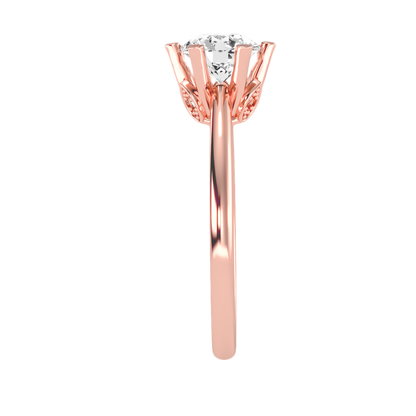 2 Ct. Classic Six Prong Solitaire Moissanite Engagement Ring In 925 Sterling Silver - Six