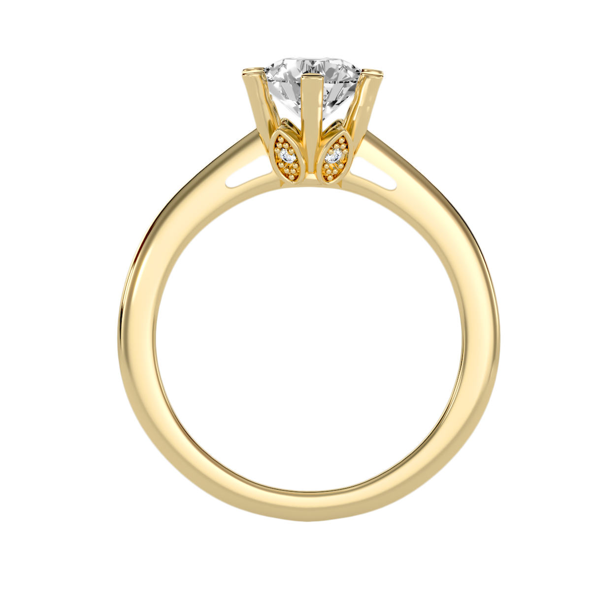 2 Ct. Classic Six Prong Solitaire Moissanite Engagement Ring In 925 Sterling Silver - Eleven