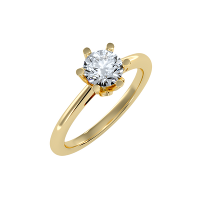 3 Ct Classic 6 Prong Solitaire Moissanite Engagement Ring In 925 Sterling Silver - Eleven