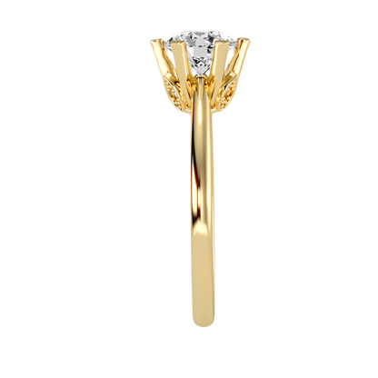 3 Ct Classic 6 Prong Solitaire Moissanite Engagement Ring In 925 Sterling Silver - Thirteen