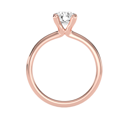 3 Ct Round Moissanite Four Prong Solitaire Engagement Ring In 925 Sterling Silver - Six
