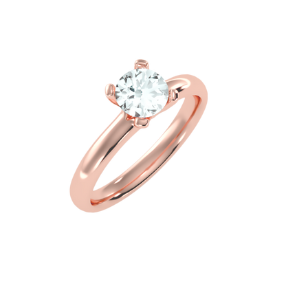3 Ct Round Moissanite Four Prong Solitaire Engagement Ring In 925 Sterling Silver - Seven
