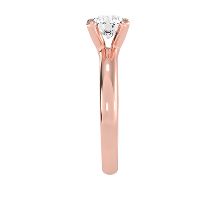 3 Ct Round Moissanite Four Prong Solitaire Engagement Ring In 925 Sterling Silver - Eight
