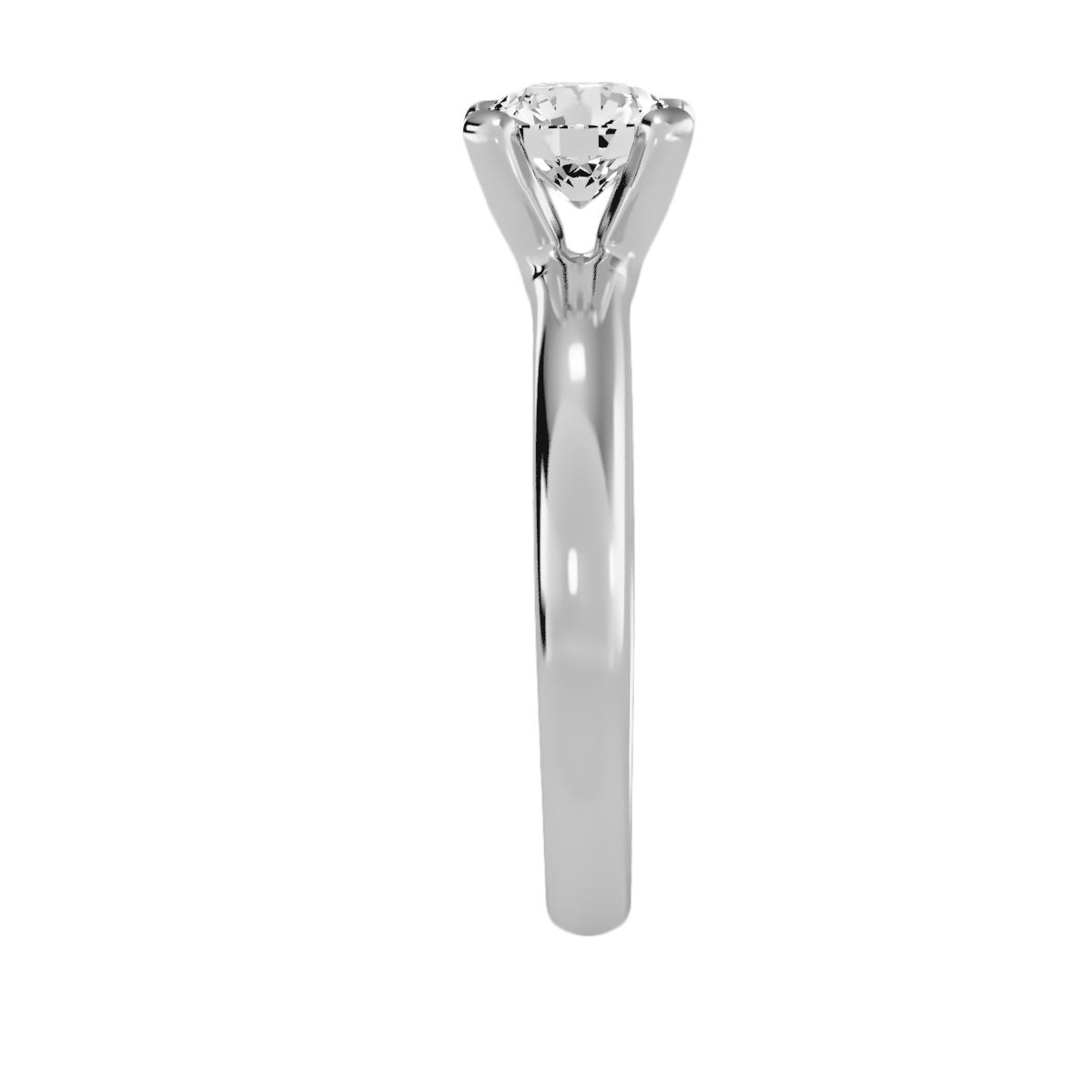 3 Ct Round Moissanite Four Prong Solitaire Engagement Ring In 925 Sterling Silver - Eleven