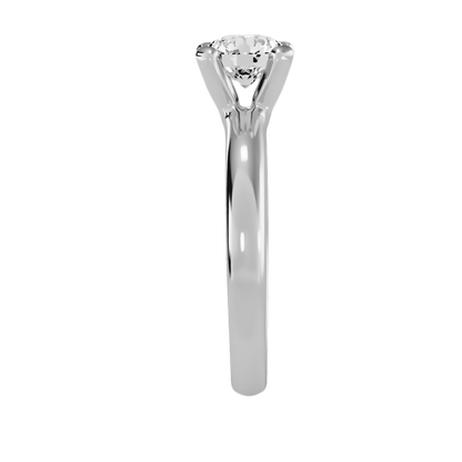 3 Ct Round Moissanite Four Prong Solitaire Engagement Ring In 925 Sterling Silver - Eleven