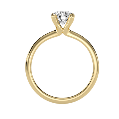 3 Ct Round Moissanite Four Prong Solitaire Engagement Ring In 925 Sterling Silver - Three