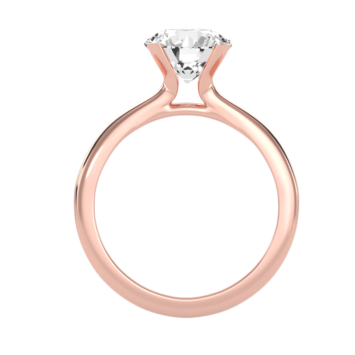 1Ct. Classic Solitaire Moissanite Engagement Ring in 925 Sterling Silver