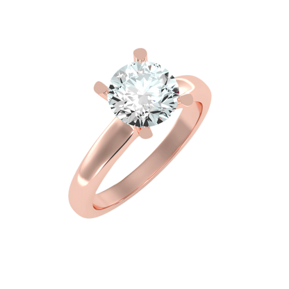 1Ct. Classic Solitaire Moissanite Engagement Ring in 925 Sterling Silver