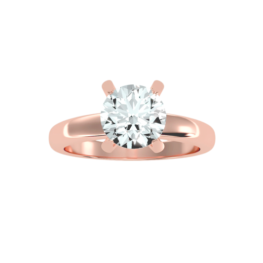 Jebij Signature 2 Carat Moissanite Ring – D Color VVS1 Sterling Silver with Rhodium Plating