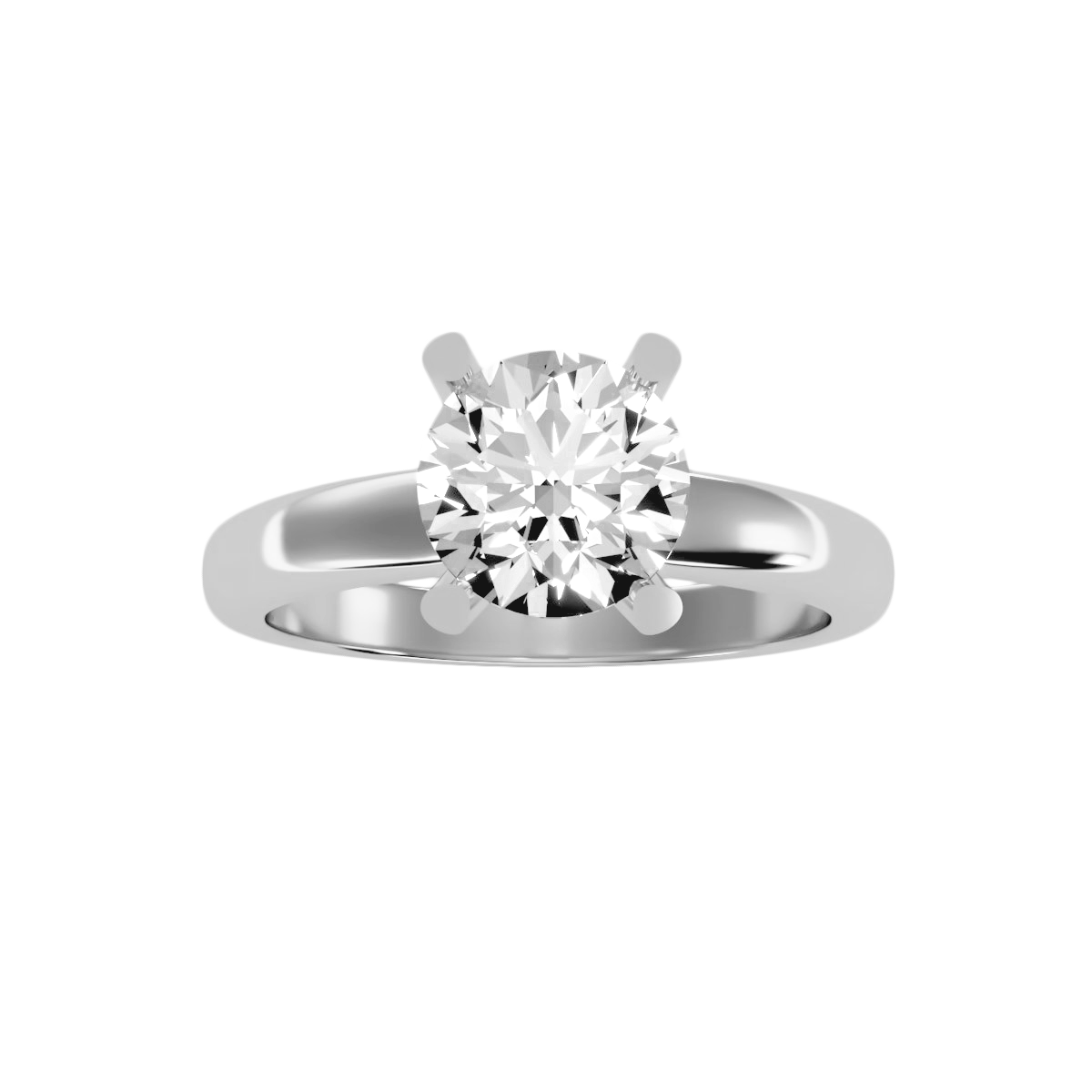 Jebij Signature 2 Carat Moissanite Ring – D Color Vvs1 Sterling Silver With Rhodium Plating - Nine