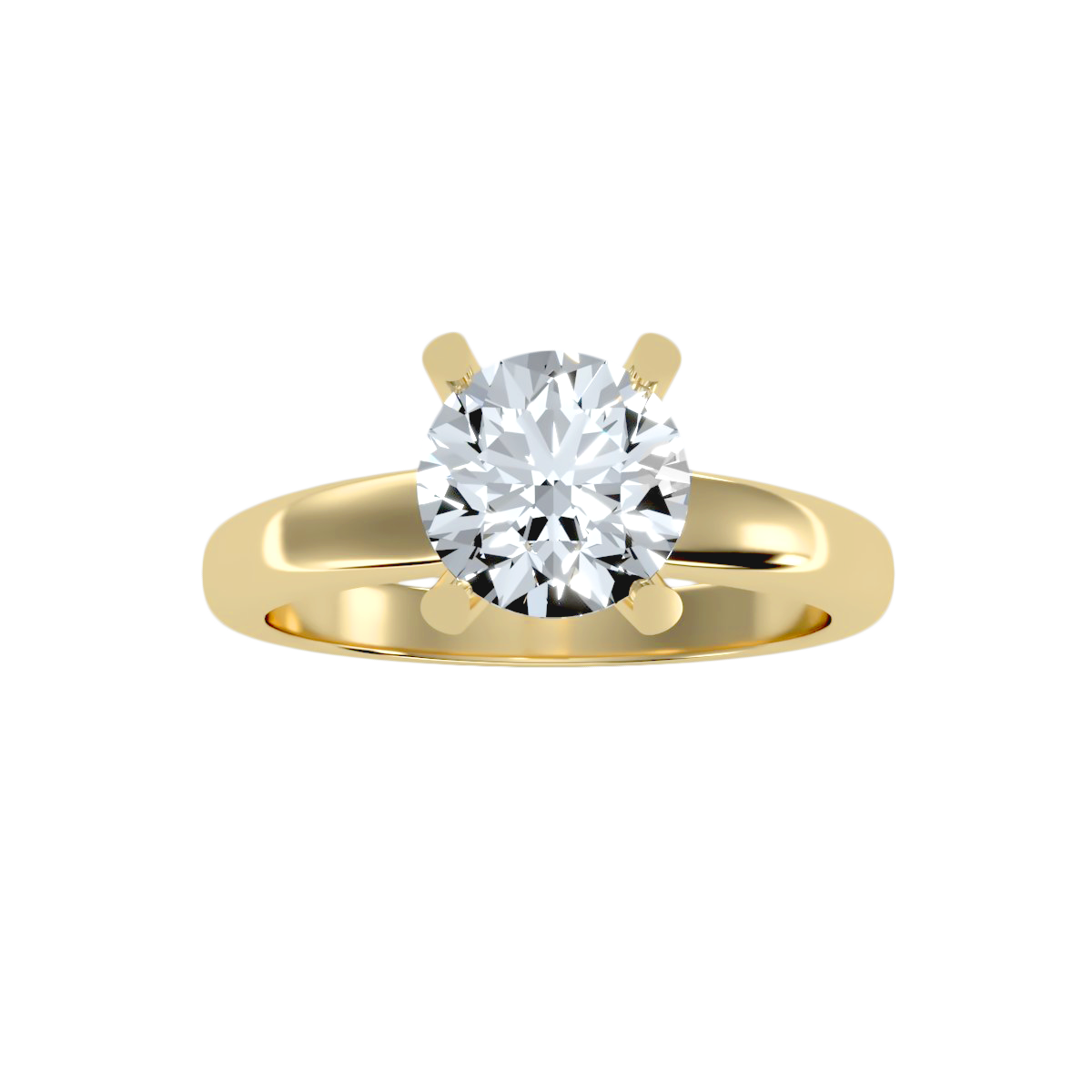 1Ct. Classic Solitaire Moissanite Engagement Ring in 925 Sterling Silver