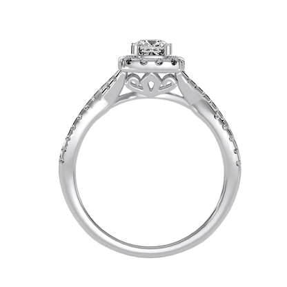Rose Gold Cushion Halo Diamond Engagement Ring With Filigree Detail - Six