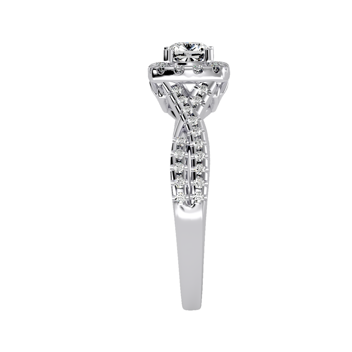 Rose Gold Cushion Halo Diamond Engagement Ring With Filigree Detail - Eight