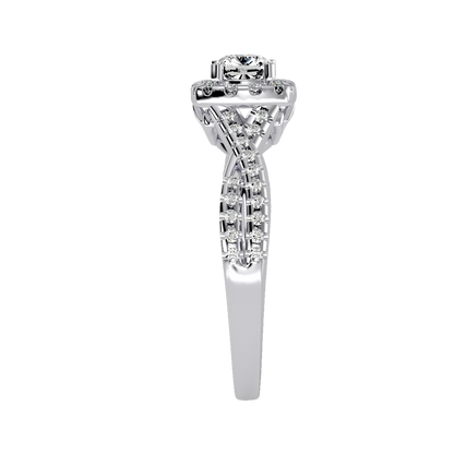 Rose Gold Cushion Halo Diamond Engagement Ring With Filigree Detail - Eight