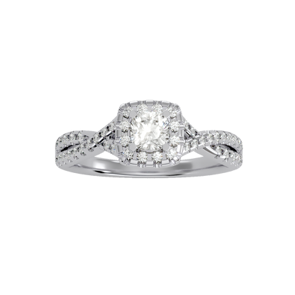 Rose Gold Cushion Halo Diamond Engagement Ring With Filigree Detail - Nine