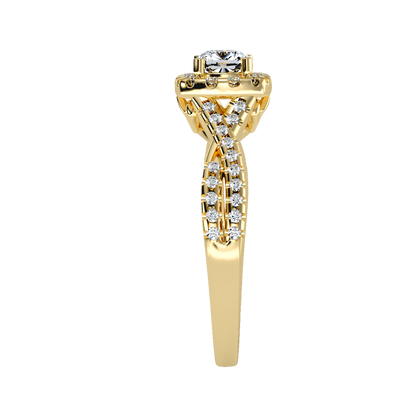 Rose Gold Cushion Halo Diamond Engagement Ring With Filigree Detail - Eleven