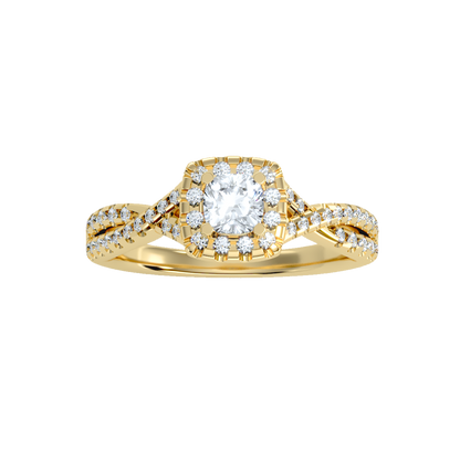 Rose Gold Cushion Halo Diamond Engagement Ring With Filigree Detail - Twelve