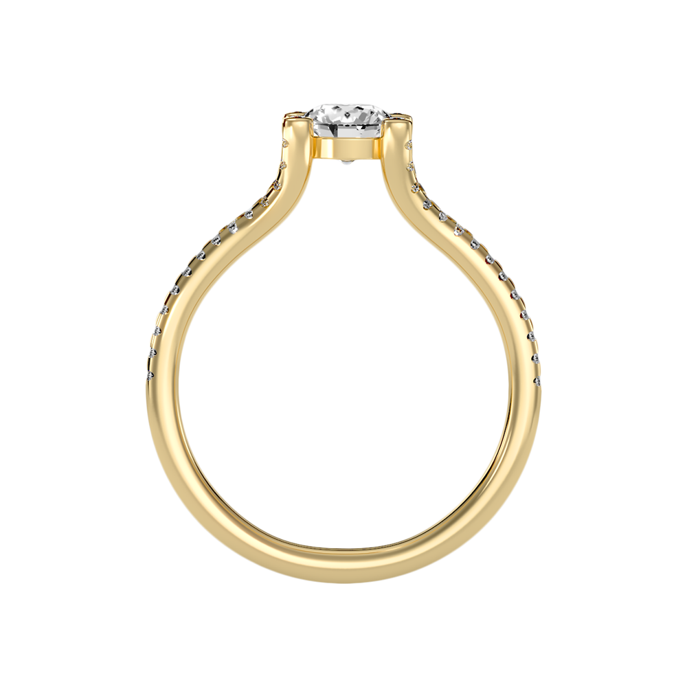 Sangre Solitaire Ring In 925 Sterling Silver - Four