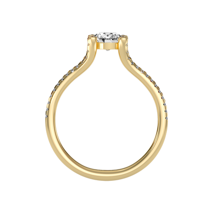 Sangre Solitaire Ring In 925 Sterling Silver - Four