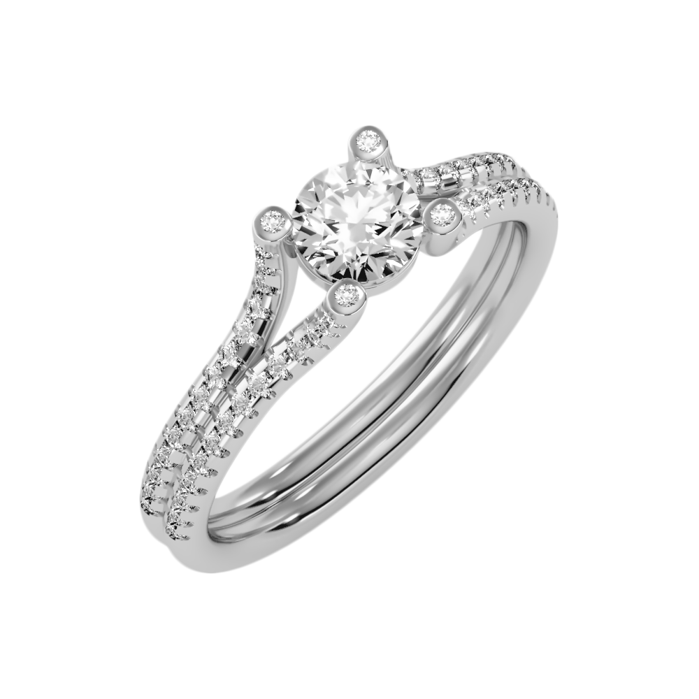 Sangre Solitaire Ring In 925 Sterling Silver - Six