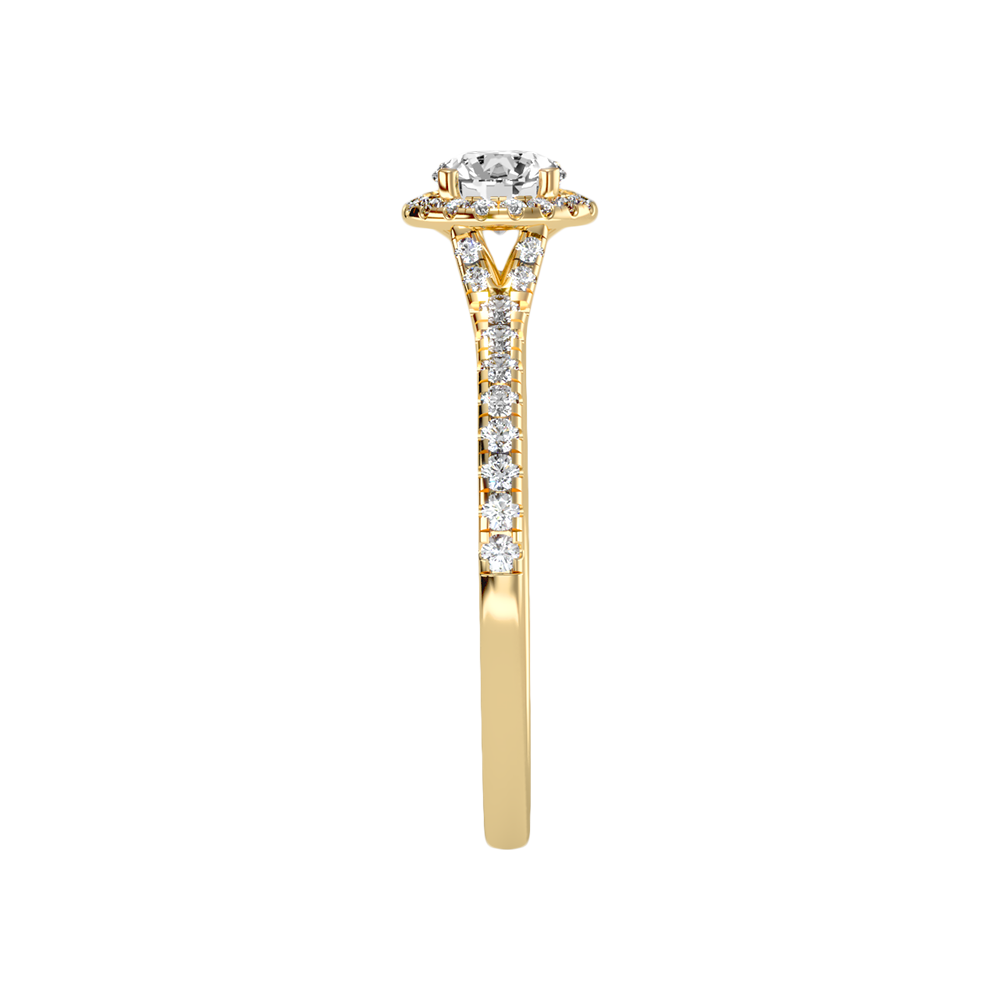 Scenic Halo Ring In 925 Sterling Silver - Eleven