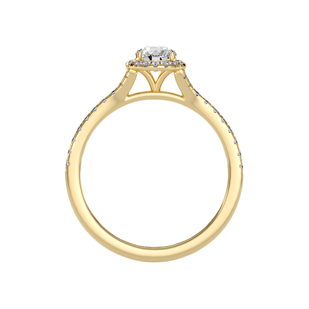 Scenic Halo Ring In 925 Sterling Silver - Twelve