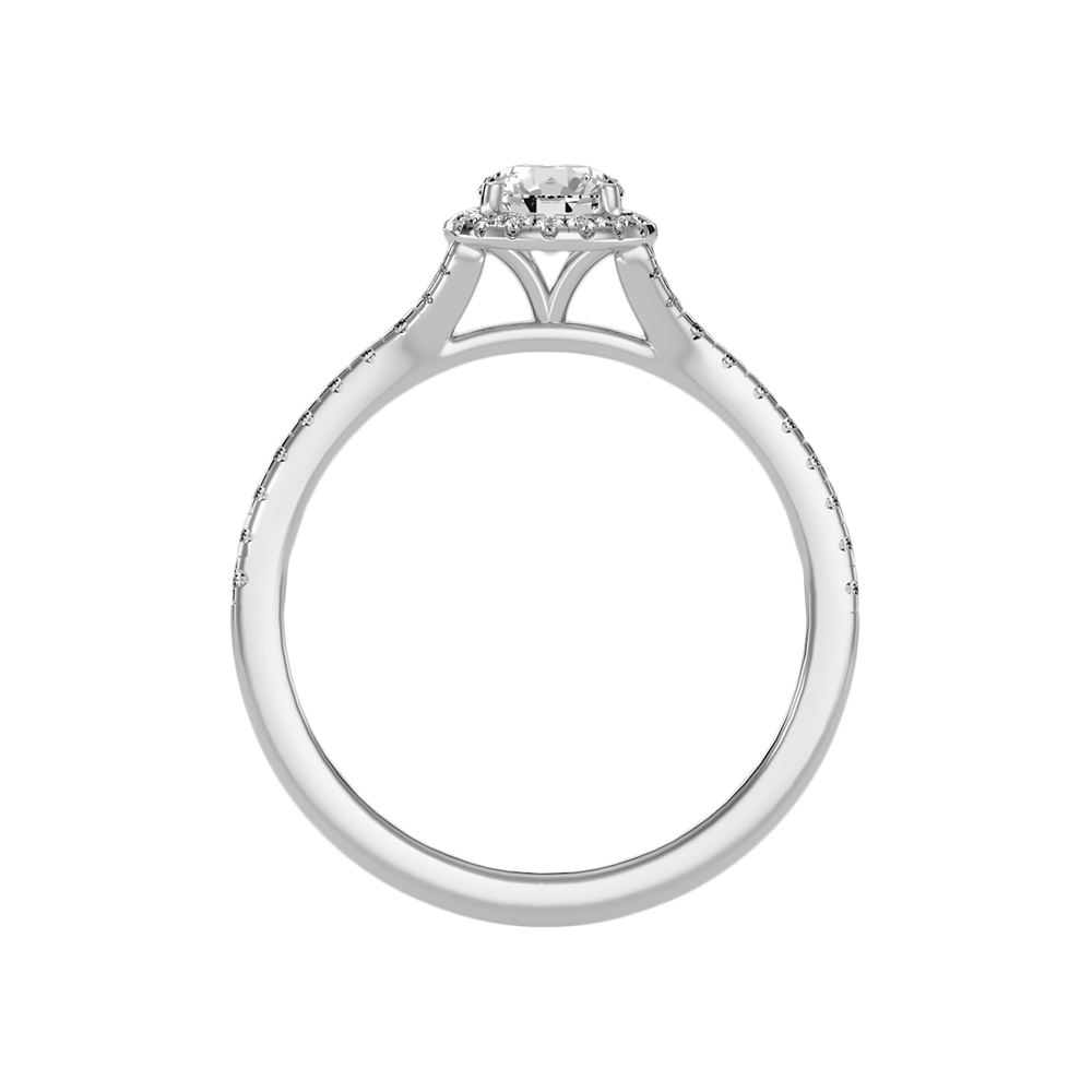 Scenic Halo Ring In 925 Sterling Silver - Two