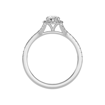 Scenic Halo Ring In 925 Sterling Silver - Two