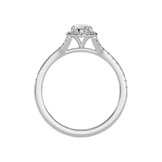 Scenic Halo Ring In 925 Sterling Silver - Two