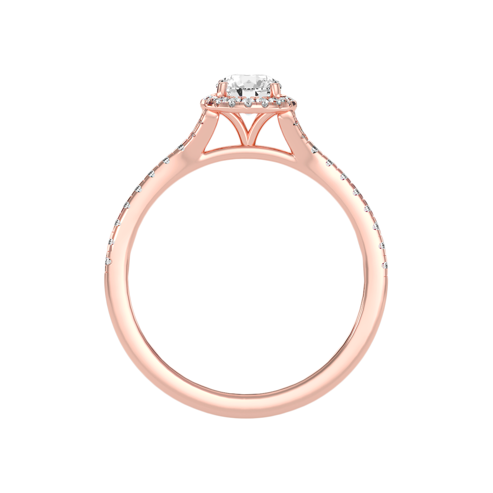 Scenic Halo Ring In 925 Sterling Silver - Six