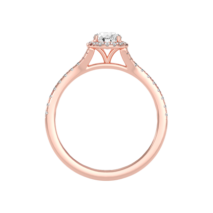 Scenic Halo Ring In 925 Sterling Silver - Six
