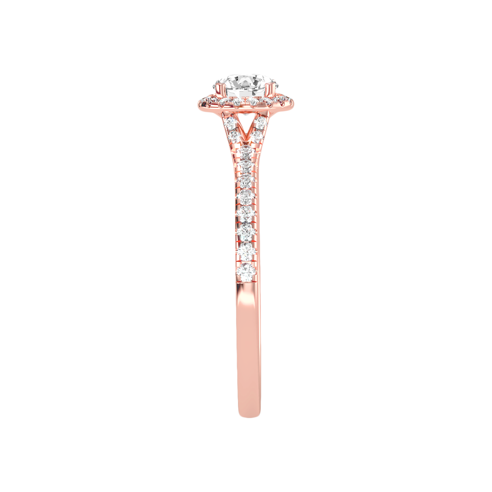 Scenic Halo Ring In 925 Sterling Silver - Eight