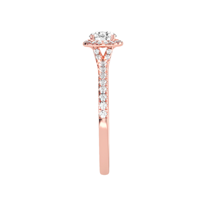 Scenic Halo Ring In 925 Sterling Silver - Eight