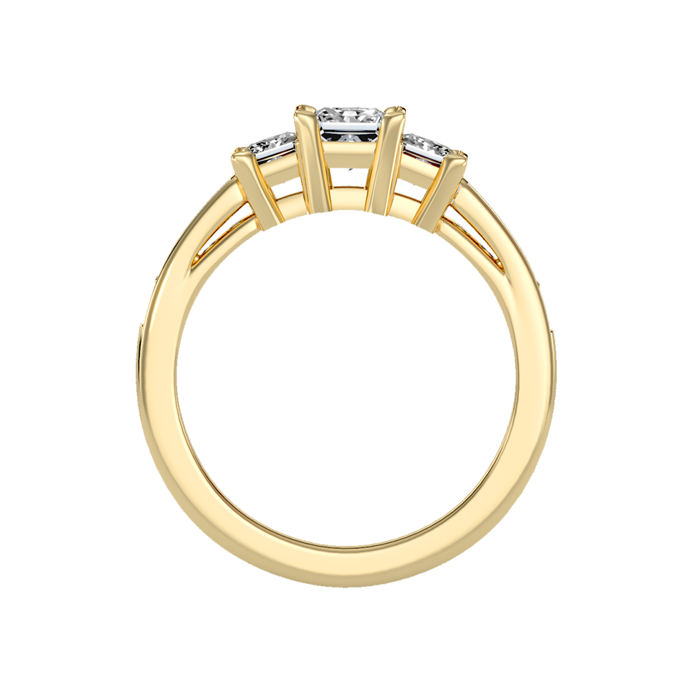 Scintillating Tri Stone Ring - Twelve